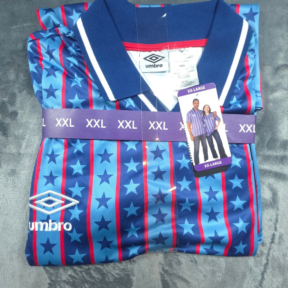 Umbro Team USA Adult Jersey XXL Blue Stars Stripes Soccer Shirt UMBR020AUYSCP24